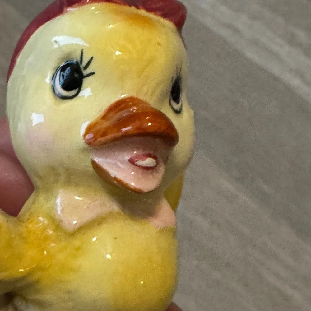 Vintage Anthropomorphic Duck Figurine Japan Hand Painted Collectible Bird‎